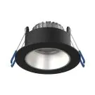 Noxion Faretti LED Ares Profondo ring Nero 6W 540lm 927-940 3CCT - con Inner Il Anello Argento | Ritaglio 68mm