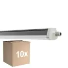 Confezione Multipack 10x Ledvance Stagna Reglette Stagna FLEX Cablaggio Entra/Esci 42W 6800lm - | IP66 - Sostitutiva 2x58W
